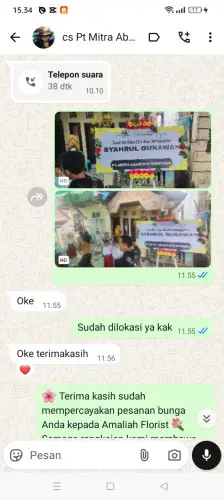 Testimonial Papan Bunga bungurjaya