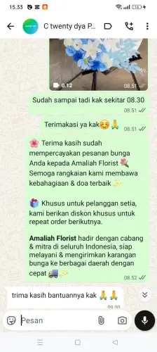 Testimonial Standing Flower bungurjaya